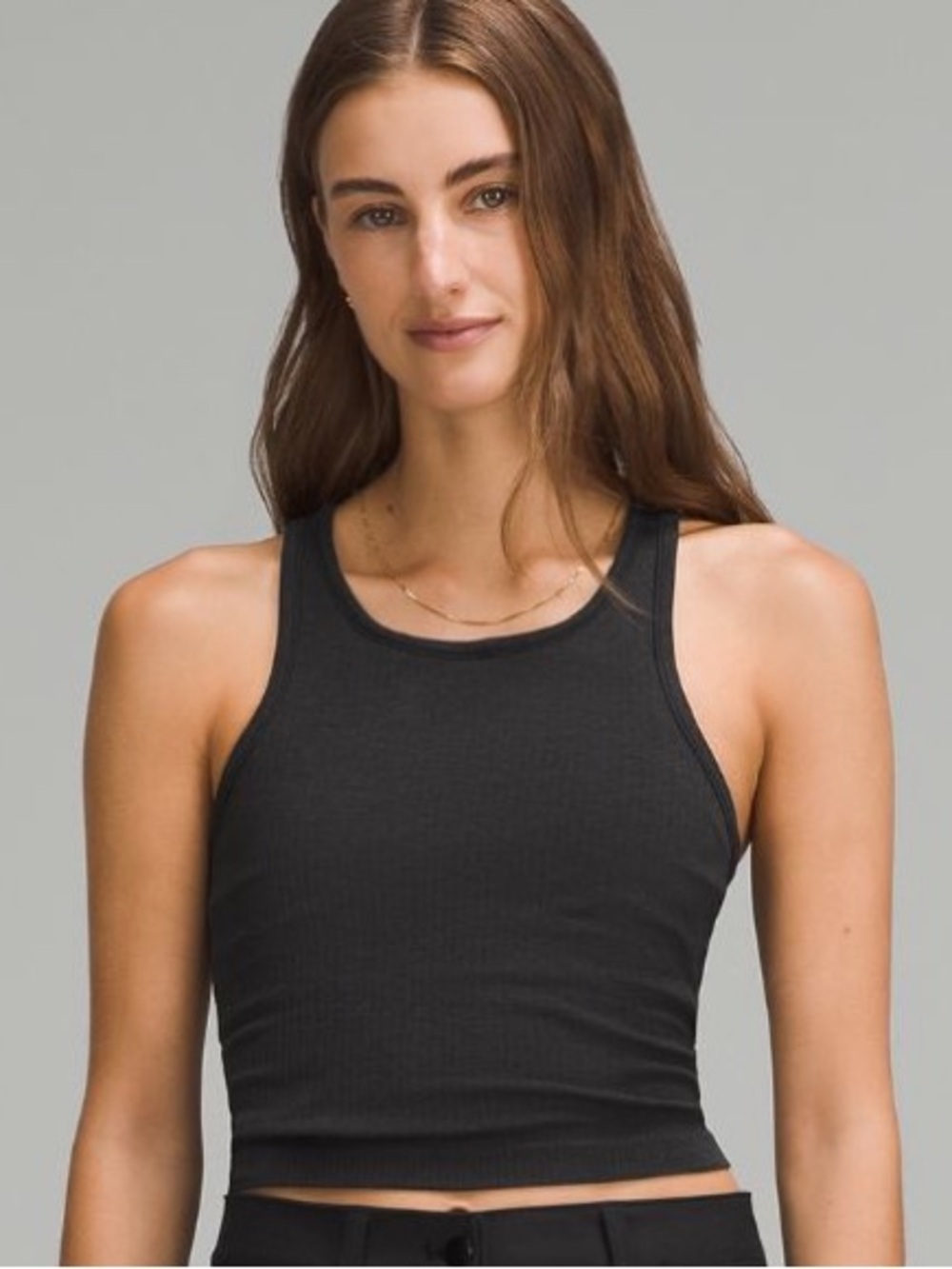 lululemon athletica Black Ribbed Ebb to Street Tank Top Size 8